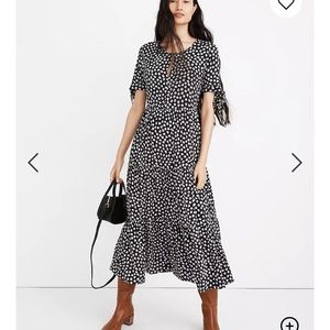 Madewell Tie-Sleeve Midi Dress